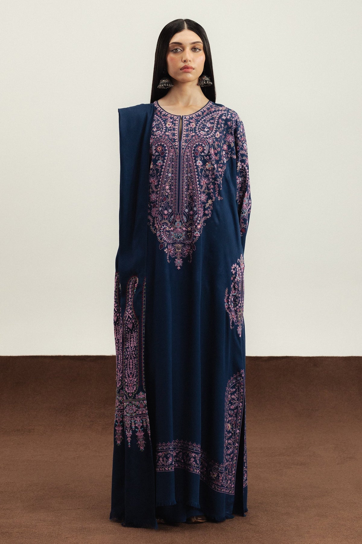 Neelum – authentic Pakistani dress from the Zara Shahjahan Winter 25 collection for women in the UK.