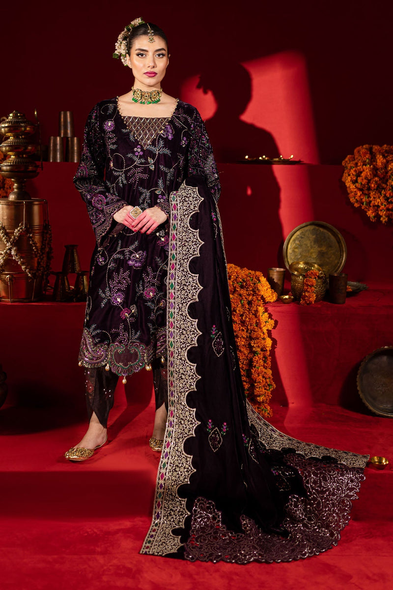 NW-91 – authentic Pakistani formal dress from the Nureh Maya Velvet collection for women in the UK