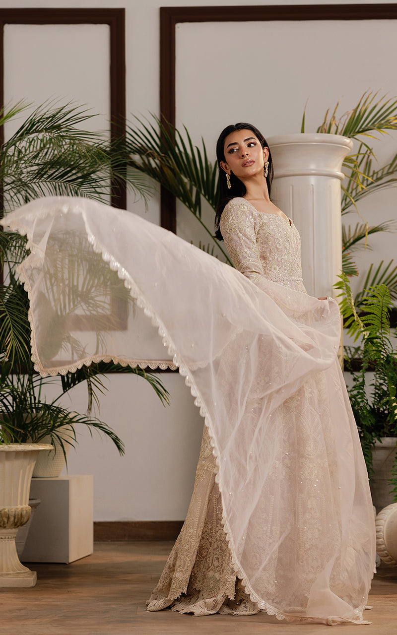 Threads and Motifs | Formal Dresses 25 | Net Embroidered Maxi by Threads and Motifs - Designer Dress  - Type : Ladies Clothes - Available at Libayah - 100% Original 