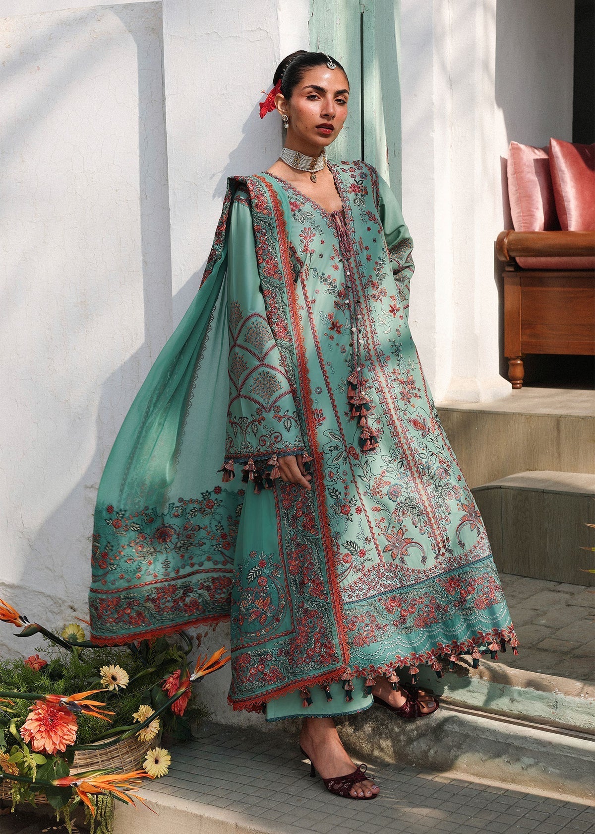 Hussain Rehar | Kalabagh Luxury Lawn 26 | Verdant by Hussain Rehar - Designer Dress  - Type : Ladies Clothes - Available at Libayah - 100% Original 