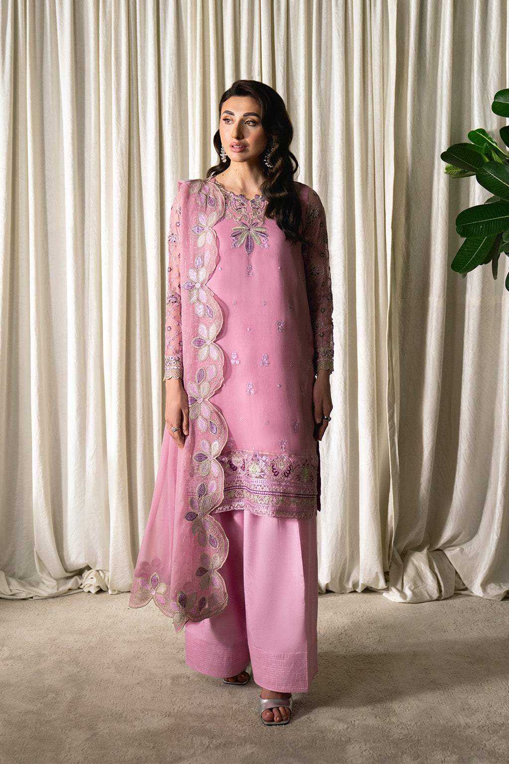 Neeshay | Ready to Wear Chiffon | RTW-CHFN-01 LILAC by Neeshay - Designer Dress  - Type : Ladies Clothes - Available at Libayah - 100% Original 
