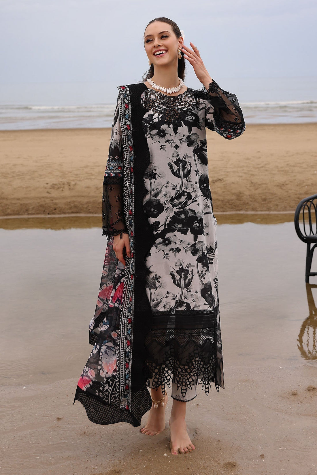 Nureh | Gardenia Embroidered Lawn 25 | NSG-175 by Nureh - Designer Dress - Type: Ladies Clothes - Available at Libayah - 100% Original