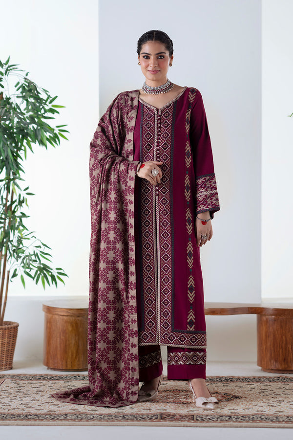 3 Piece Embroidered Khaddar MALALAI - FSU5670 – authentic Pakistani dress from the Maryum N Maria Noore Winters 25 collection for women in the UK