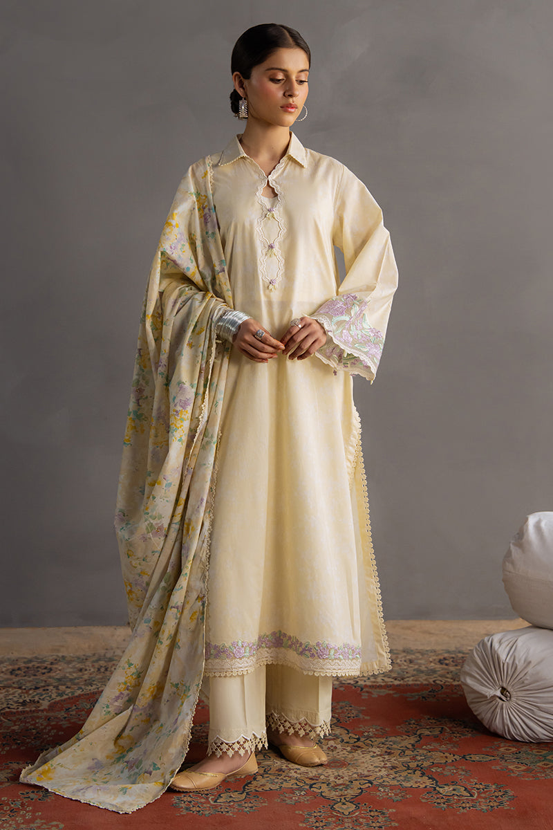 Cross Stitch | Eid Lawn Edit 25 | SUNSHINE GLOW by Cross Stitch - Designer Dress - Type: Ladies Clothes - Available at Libayah - 100% Original