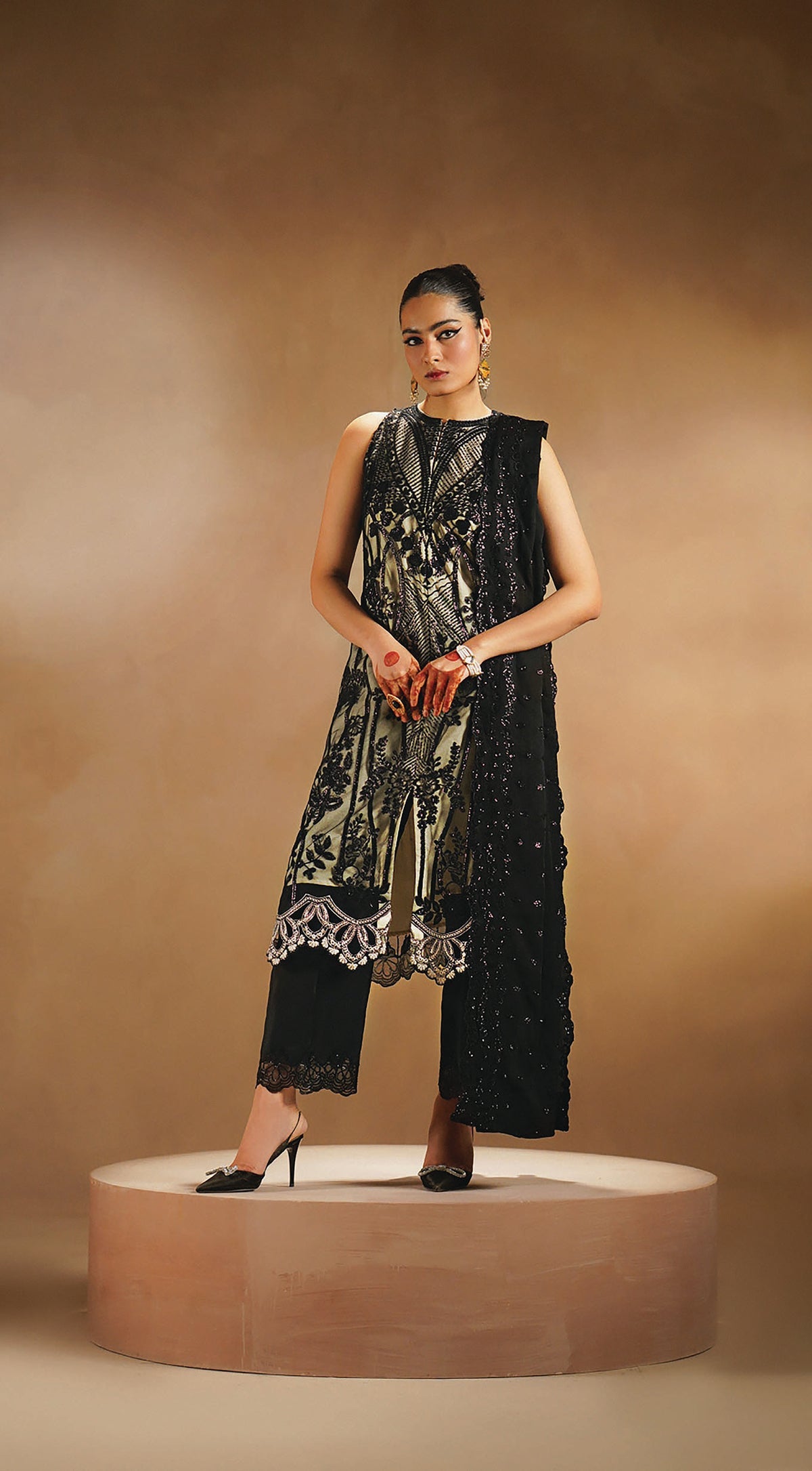 Myeesha | Nayab Formals | Siyaah by Myeesha - Designer Dress - Type: Ladies Clothes - Available at Libayah - 100% Original