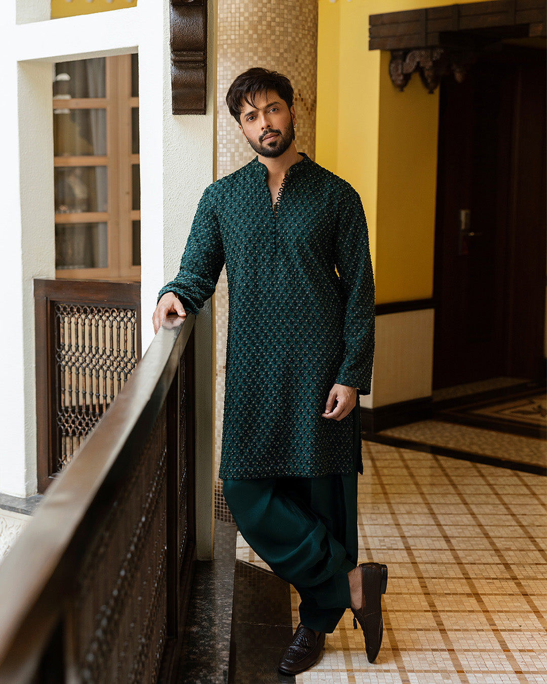 Pakistani Menswear | Faiza Saqlain | Taavi by Faiza Saqlain - Designer Dress - Type: MensWear - Available at Libayah - 100% Original