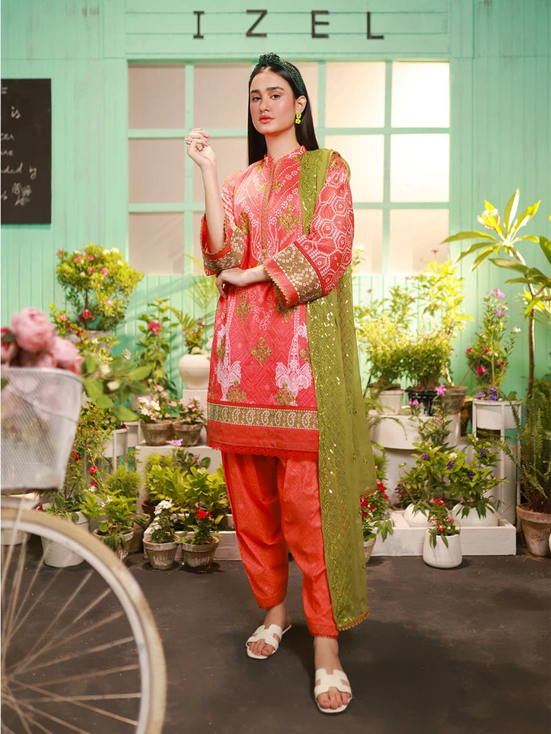 Salitex | Izel Lawn 24 | ORCHID - LUXURY LAWN EMBROIDERED SUIT by Salitex - Designer Dress - Type: Casuals - Available at Libayah - 100% Original