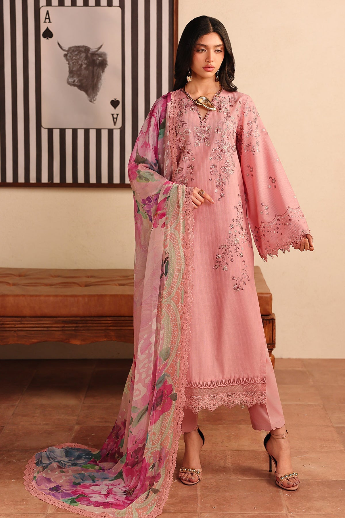 Nureh | Raha Lawn | NE-249 by Nureh - Designer Dress  - Type : Ladies Clothes - Available at Libayah - 100% Original 