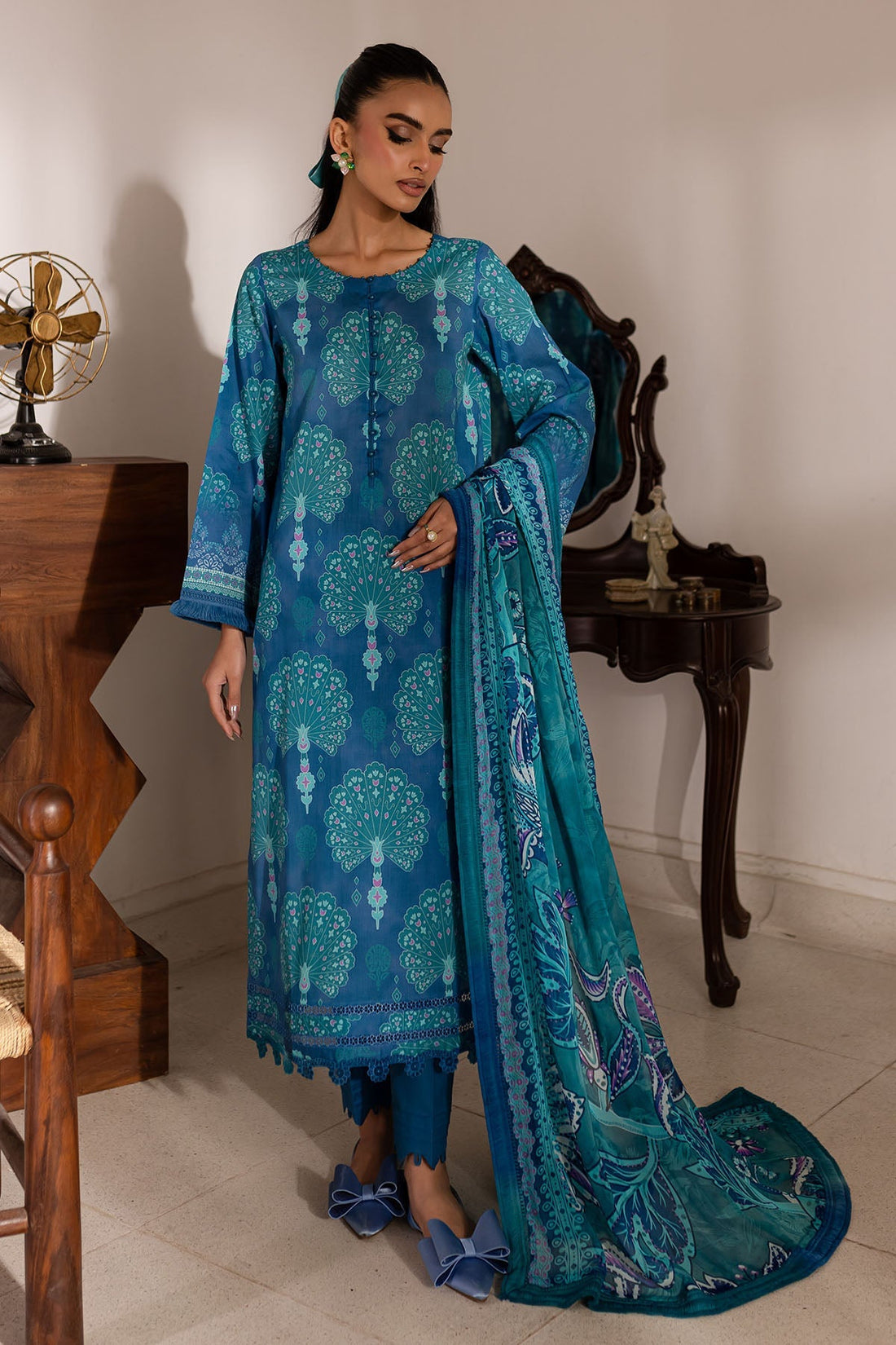 Nureh | Printed Lawn 25 | SP-145 by Nureh - Designer Dress - Type: Ladies Clothes - Available at Libayah - 100% Original