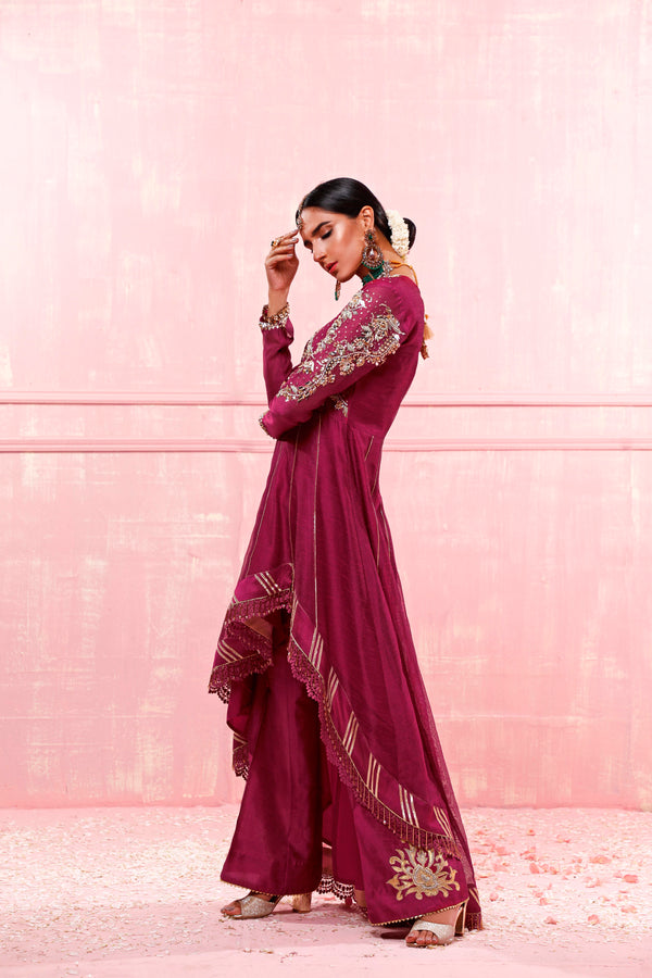 Wahajmkhan | Festive Fiesta Formals | MAGENTA MAGNIFICENCE by Wahaj M.Khan - Designer Dress - Type: Ladies Clothes - Available at Libayah - 100% Original