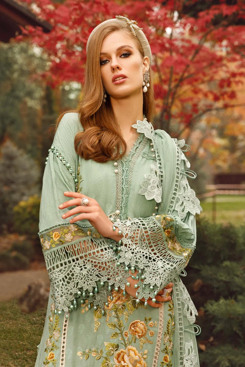 Maria B | Luxury Lawn | D-2302-B by Maria B - Designer Dress - Type: Ladies Clothes - Available at Libayah - 100% Original