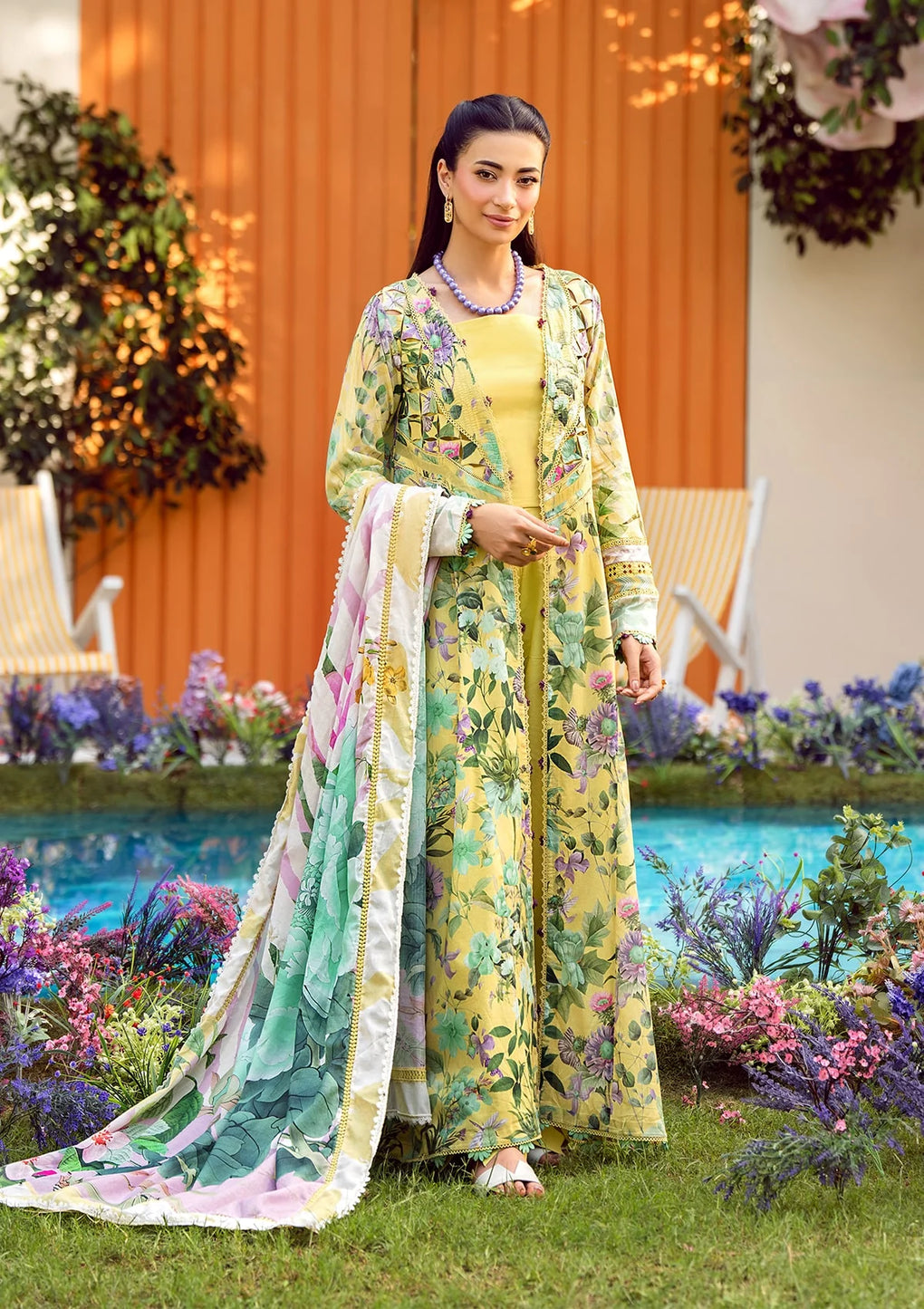 Elaf Premium | Prints 25 | EPS-7A DAISY FIELDS by Elaf Premium - Designer Dress - Type: Ladies Clothes - Available at Libayah - 100% Original