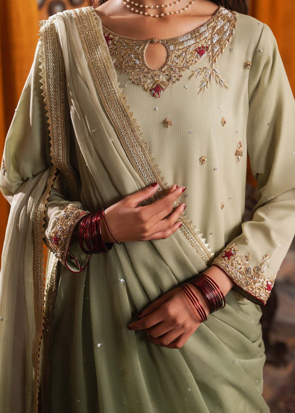 Haseens | Dastakh Pret |Kalpana by Haseens - Designer Dress  - Type : Ladies Clothes - Available at Libayah - 100% Original 