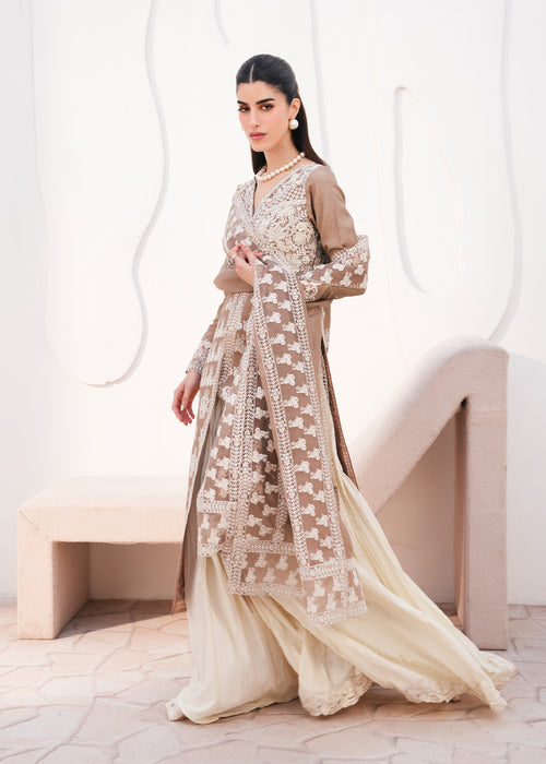 Saira Shakira | Saira Shakira Eid Pret | Latte Luster by Saira Shakira - Designer Dress  - Type : Ladies Clothes - Available at Libayah - 100% Original 