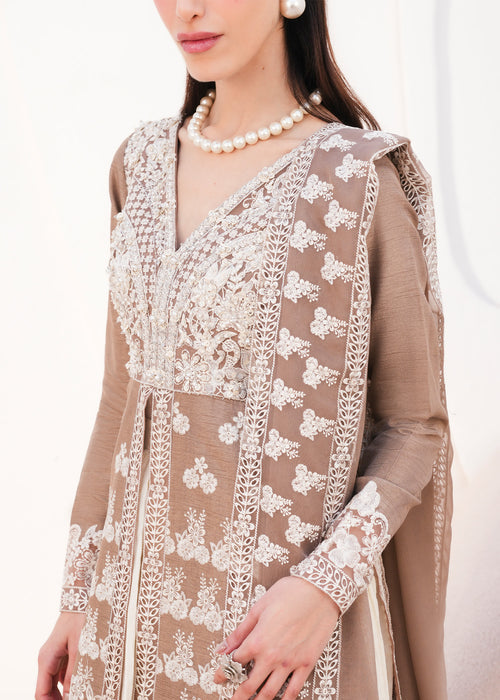 Saira Shakira | Saira Shakira Eid Pret | Latte Luster by Saira Shakira - Designer Dress  - Type : Ladies Clothes - Available at Libayah - 100% Original 