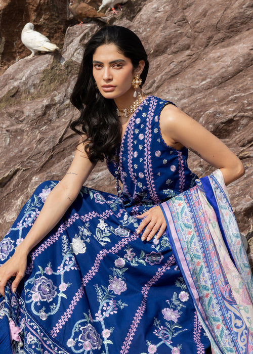 Sadaf Fawad Khan | Lawn 26 | Neel by Sadaf Fawad Khan - Designer Dress  - Type : Ladies Clothes - Available at Libayah - 100% Original 