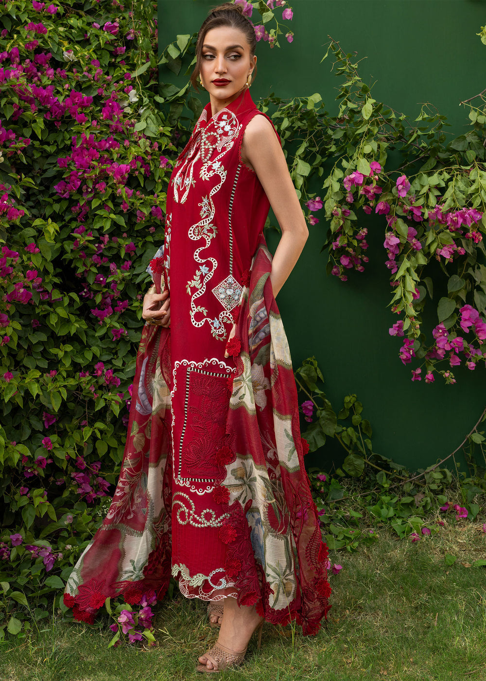 Saira Shakira | Bloom Lawn | ELISE 1B - by Libayah - Registered Vendor of : Saira Rizwan - 100% Original Designer Dress