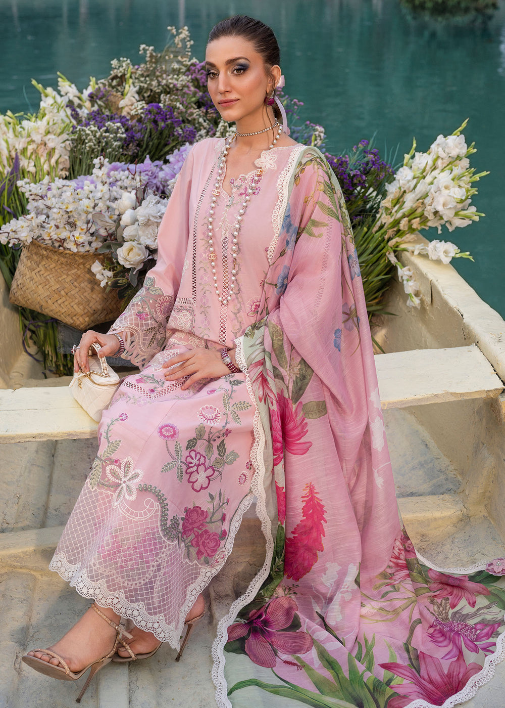 Saira Shakira | Bloom Lawn | IRIS 1A - by Libayah - Registered Vendor of : Saira Rizwan - 100% Original Designer Dress