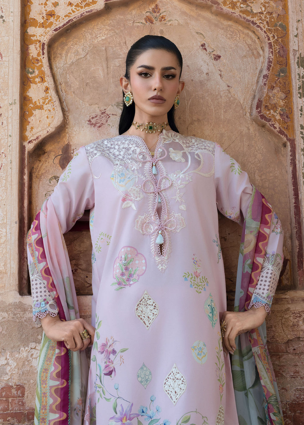 Saira Shakira | Bloom Lawn | MAELLE 1B - by Libayah - Registered Vendor of : Saira Rizwan - 100% Original Designer Dress
