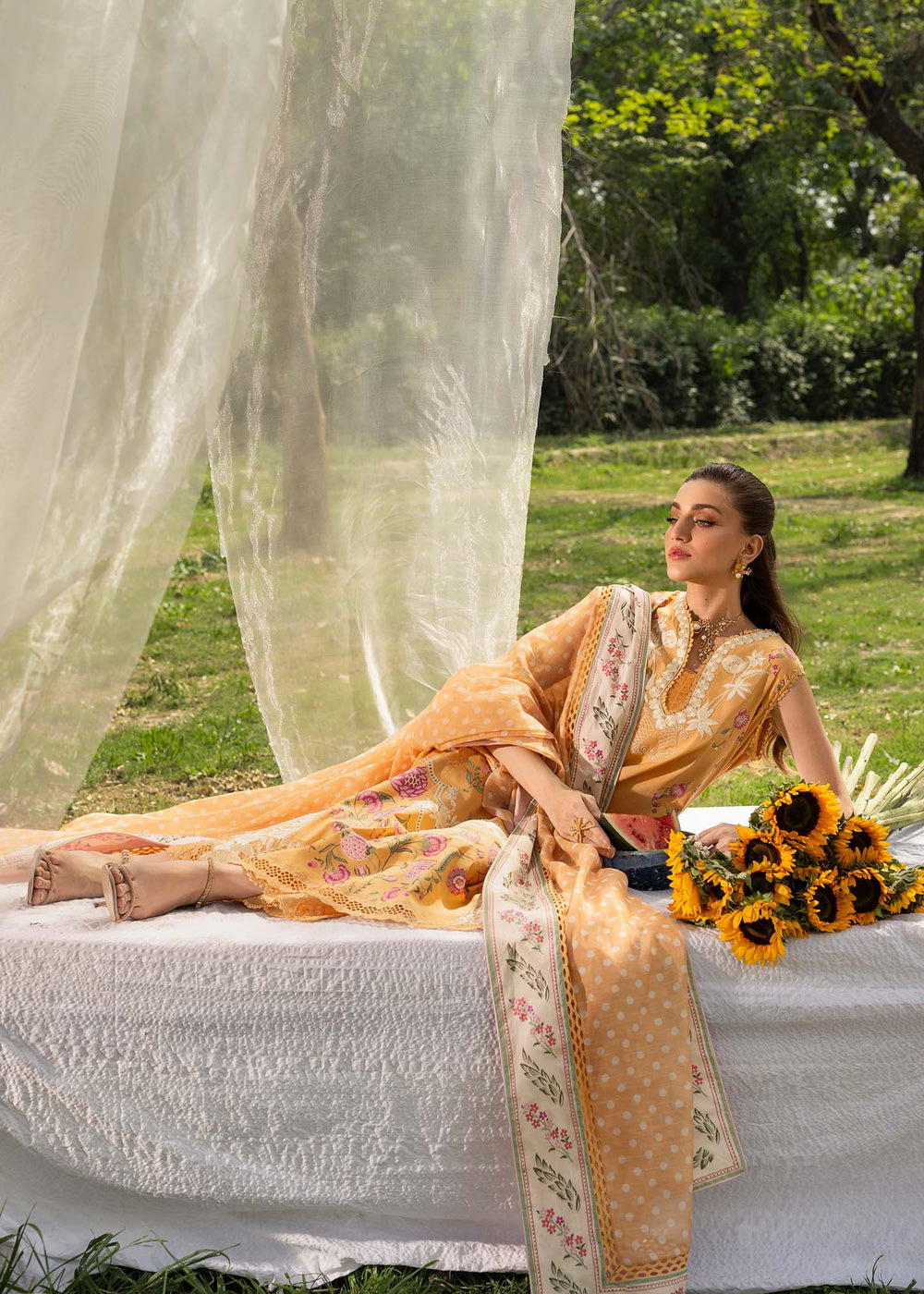 Saira Shakira | Bloom Lawn | LILY 1B - by Libayah - Registered Vendor of : Saira Rizwan - 100% Original Designer Dress