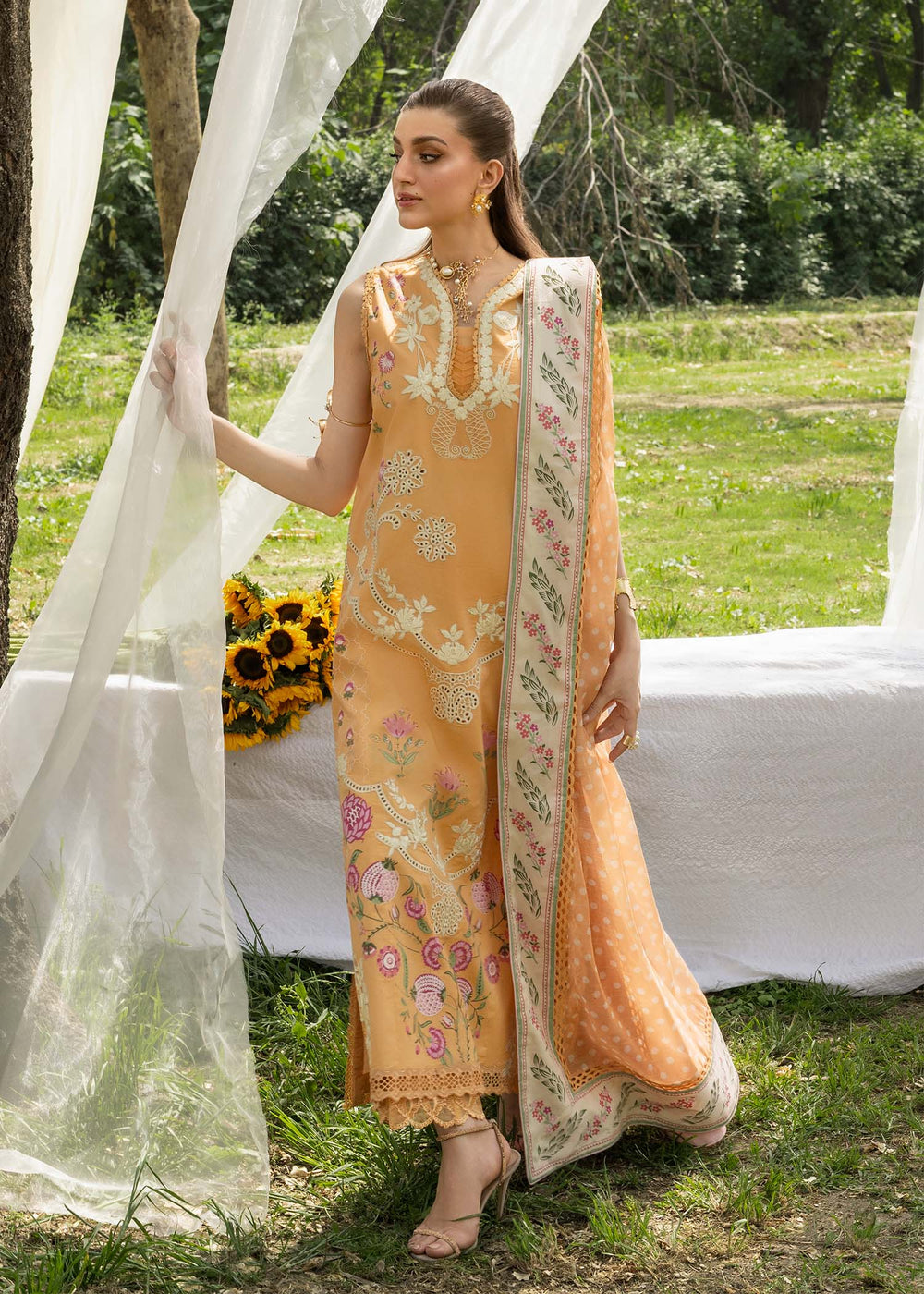 Saira Shakira | Bloom Lawn | LILY 1B - by Libayah - Registered Vendor of : Saira Rizwan - 100% Original Designer Dress