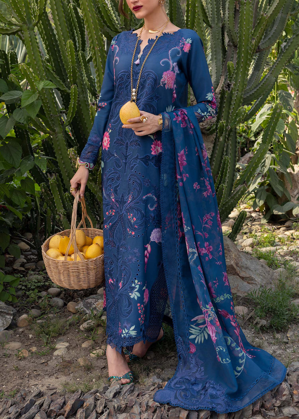 Saira Shakira | Bloom Lawn | ZELIE 1B - by Libayah - Registered Vendor of : Saira Rizwan - 100% Original Designer Dress