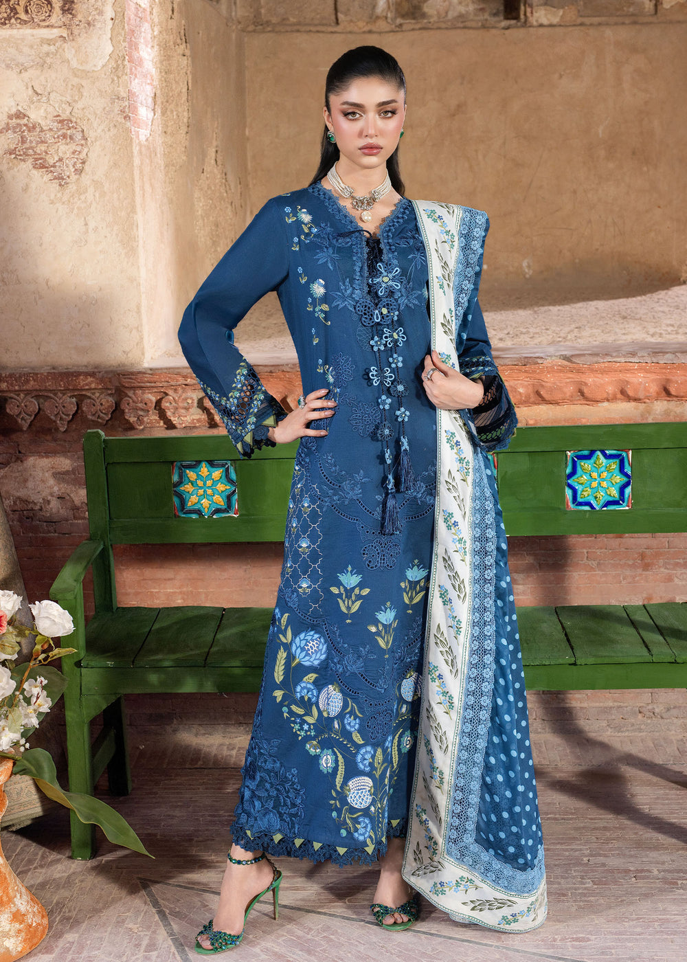 Saira Shakira | Bloom Lawn | LILY 1A - by Libayah - Registered Vendor of : Saira Rizwan - 100% Original Designer Dress