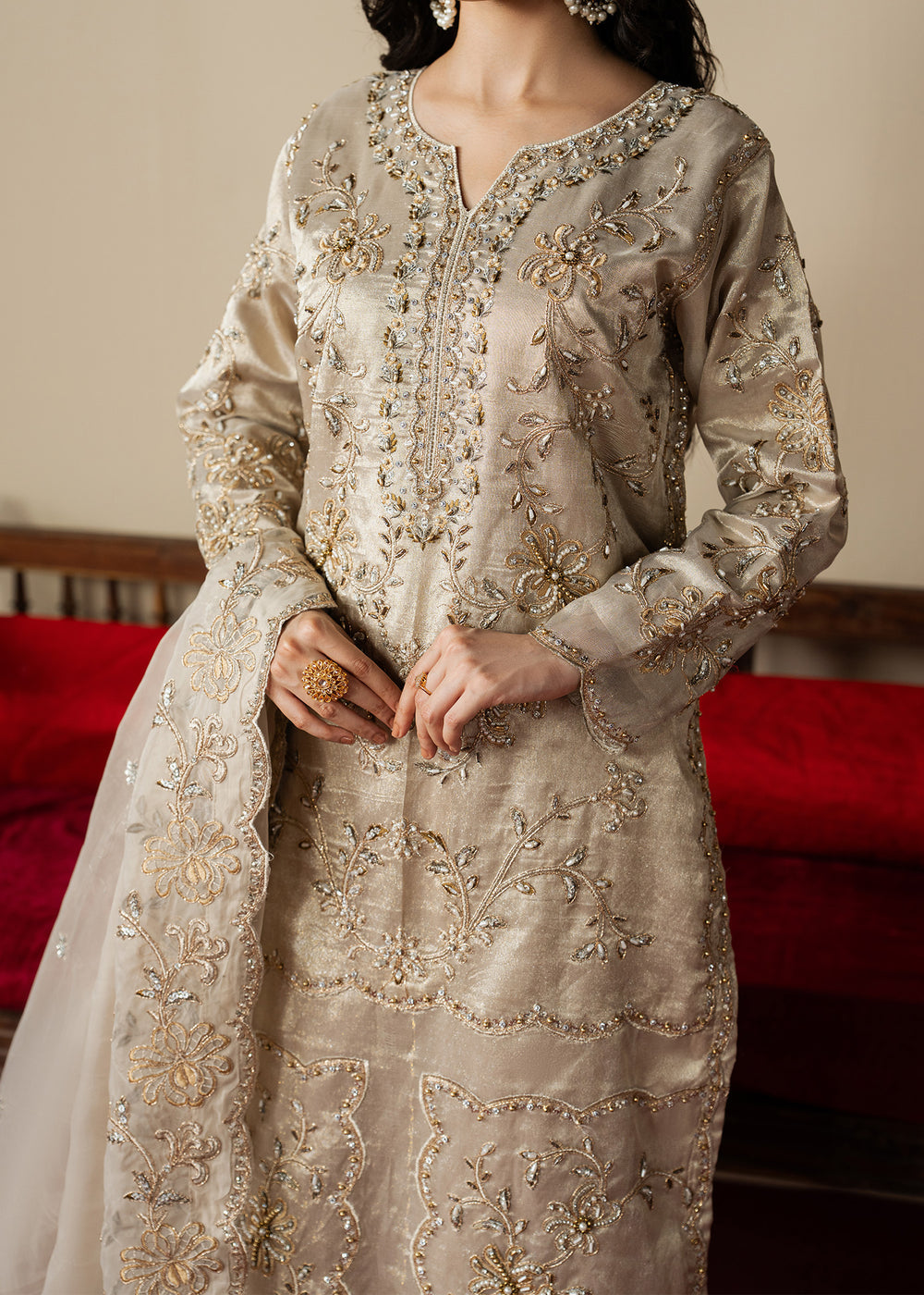 Haseens | Gulal Formals |Gulzaib by Haseens - Designer Dress  - Type : Ladies Clothes - Available at Libayah - 100% Original 