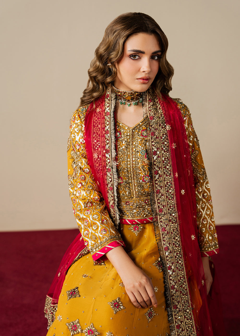 Haseens | Gulal Formals | Mehrun by Haseens - Designer Dress  - Type : Ladies Clothes - Available at Libayah - 100% Original 