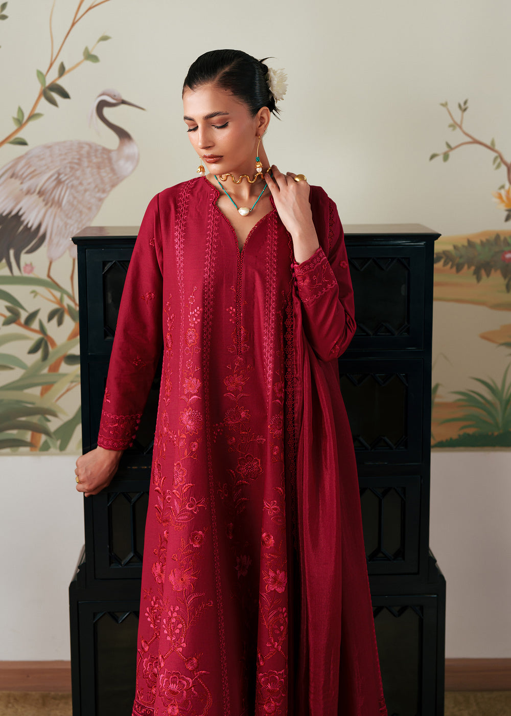 Sadaf Fawad Khan | Eva Luxury Pret 26 | Rose Root by Sadaf Fawad Khan - Designer Dress  - Type : Ladies Clothes - Available at Libayah - 100% Original 