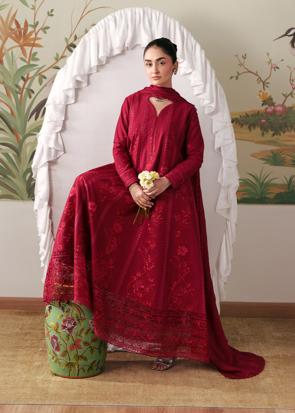 Sadaf Fawad Khan | Eva Luxury Pret 26 | Rose Root by Sadaf Fawad Khan - Designer Dress  - Type : Ladies Clothes - Available at Libayah - 100% Original 