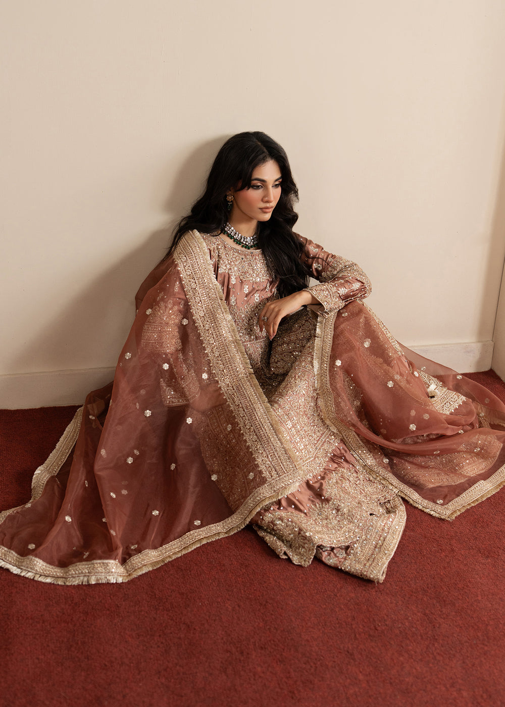 Haseens | Sakhiyan Formals | Mansa by Haseens - Designer Dress  - Type : Ladies Clothes - Available at Libayah - 100% Original 