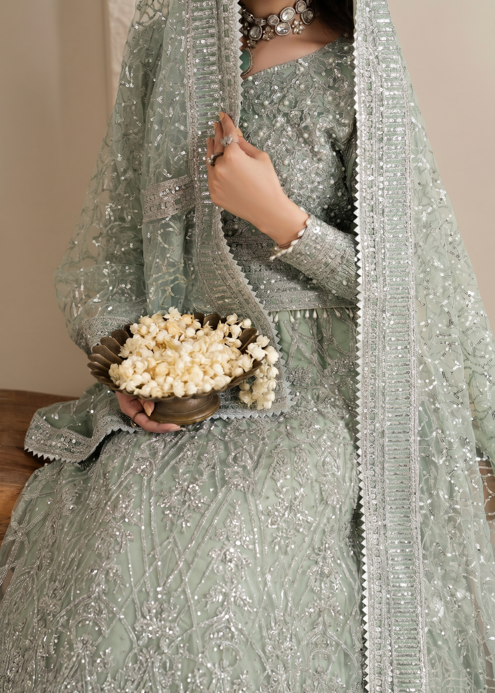Haseens | Sakhiyan Formals | Nada by Haseens - Designer Dress  - Type : Ladies Clothes - Available at Libayah - 100% Original 