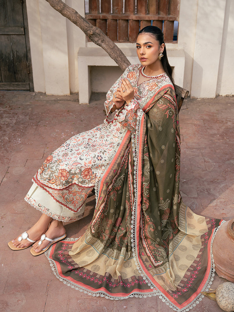 Bin Ilyas | Hazel Printed Lawn 25 | 2073 - A by Bin Ilyas - Designer Dress - Type: Ladies Clothes - Available at Libayah - 100% Original
