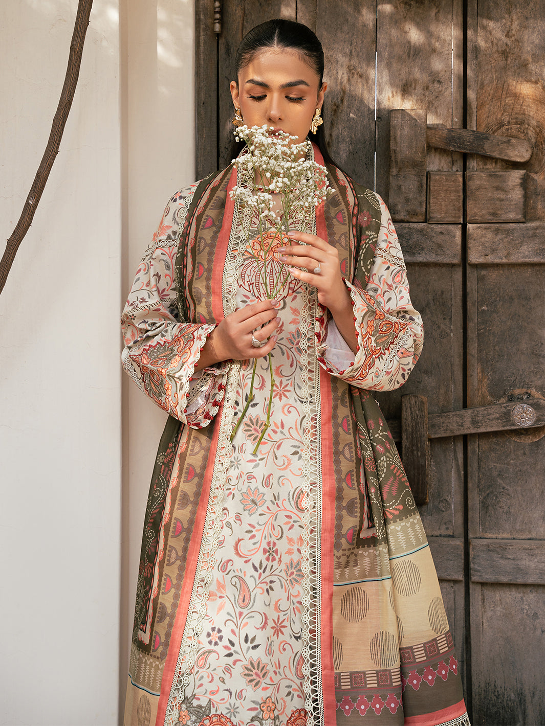 Bin Ilyas | Hazel Printed Lawn 25 | 2073 - A by Bin Ilyas - Designer Dress - Type: Ladies Clothes - Available at Libayah - 100% Original