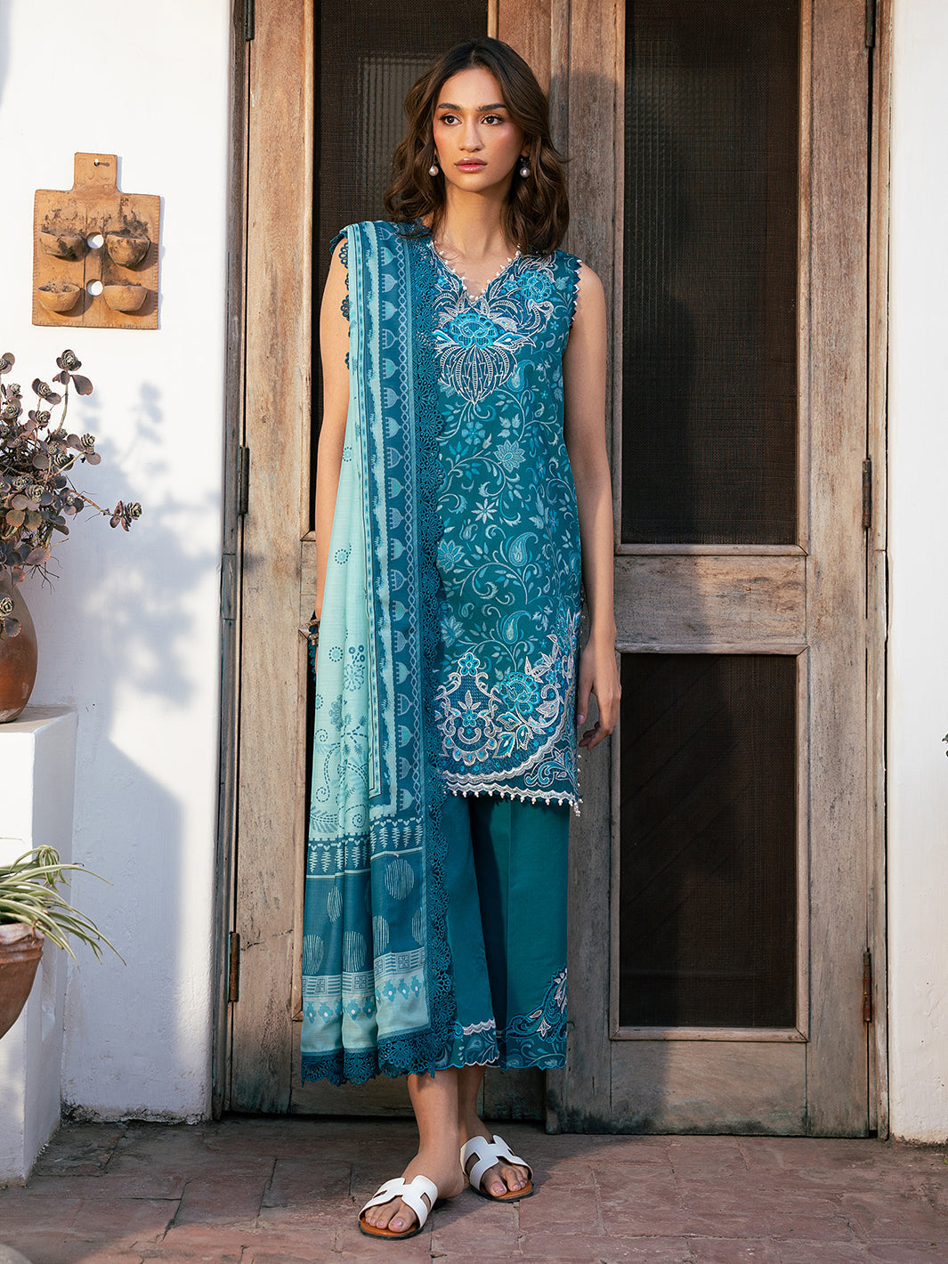 Bin Ilyas | Hazel Printed Lawn 25 | 2073 - B by Bin Ilyas - Designer Dress - Type: Ladies Clothes - Available at Libayah - 100% Original