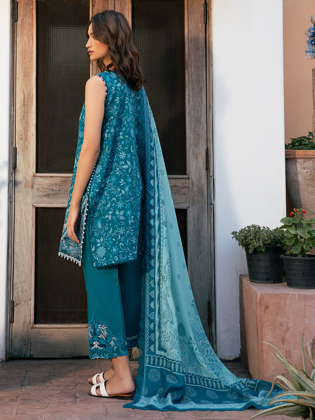 Bin Ilyas | Hazel Printed Lawn 25 | 2073 - B by Bin Ilyas - Designer Dress - Type: Ladies Clothes - Available at Libayah - 100% Original