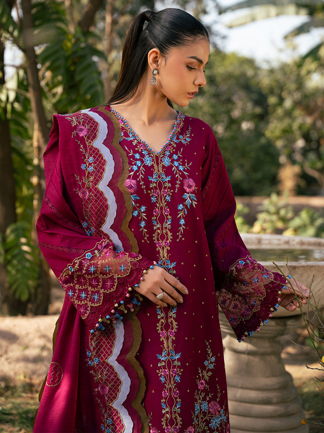 Bin Ilyas | Hazel Printed Lawn 25 | 2078 - A by Bin Ilyas - Designer Dress - Type: Ladies Clothes - Available at Libayah - 100% Original