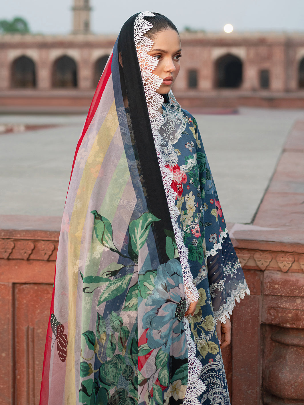 Bin Ilyas | Naqsh Naaz Luxury Lawn 25 | 2081 - B by Bin Ilyas - Designer Dress - Type: Ladies Clothes - Available at Libayah - 100% Original