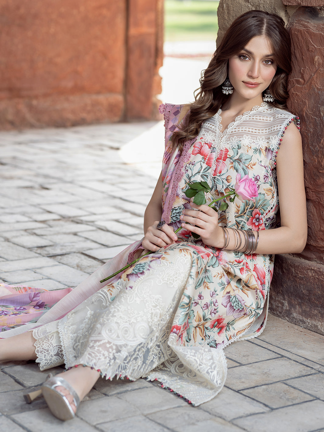 Bin Ilyas | Naqsh Naaz Luxury Lawn 25 | 2085 - C by Bin Ilyas - Designer Dress - Type: Ladies Clothes - Available at Libayah - 100% Original