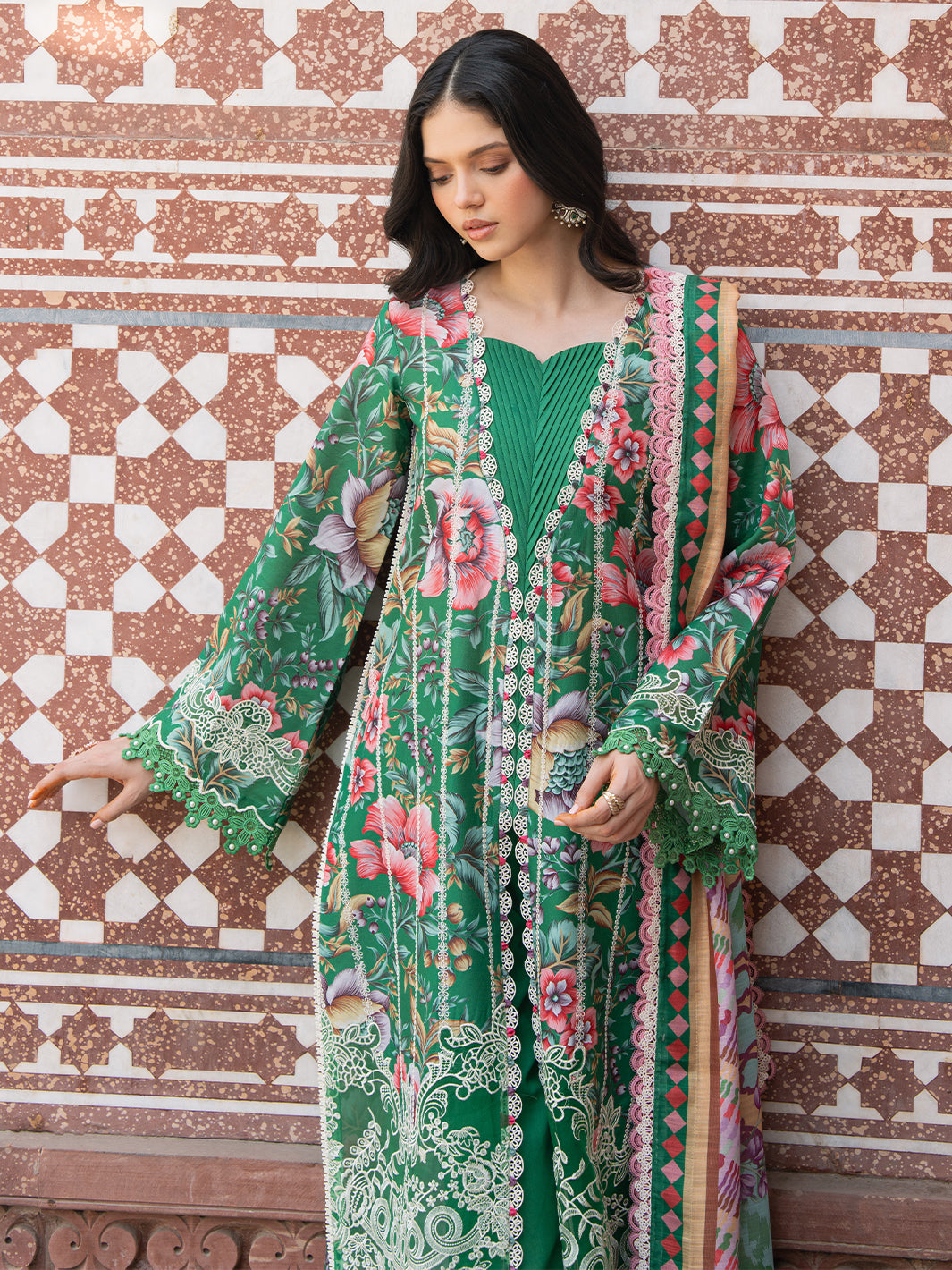 Bin Ilyas | Naqsh Naaz Luxury Lawn 25 | 2085 - D by Bin Ilyas - Designer Dress - Type: Ladies Clothes - Available at Libayah - 100% Original