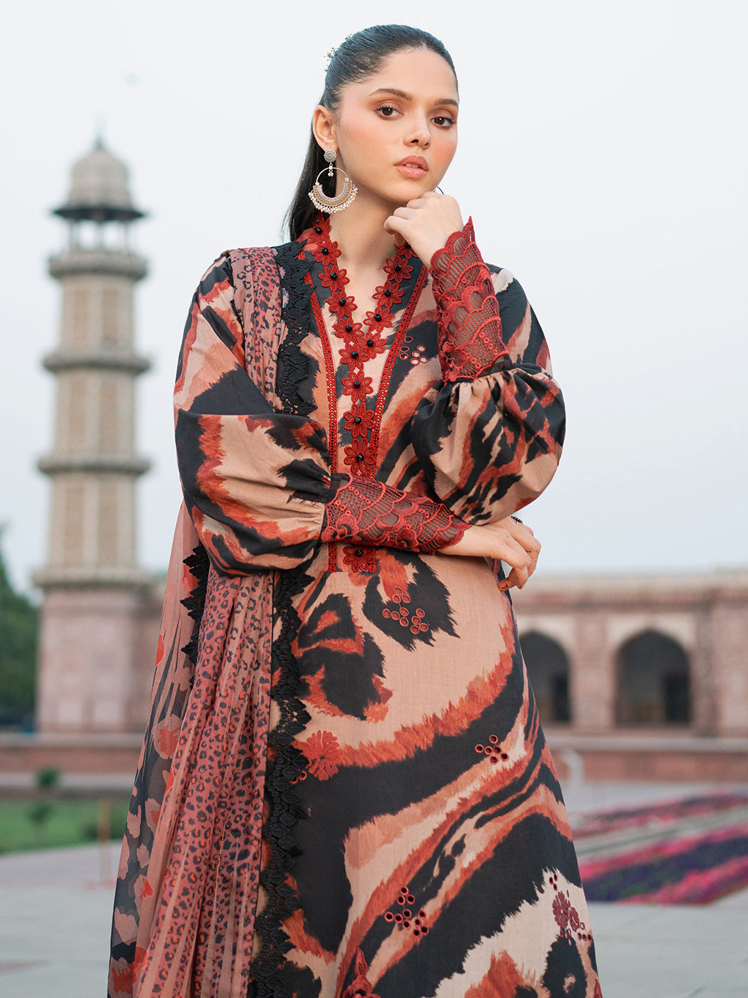 Bin Ilyas | Naqsh Naaz Luxury Lawn 25 | 2086 - C by Bin Ilyas - Designer Dress - Type: Ladies Clothes - Available at Libayah - 100% Original
