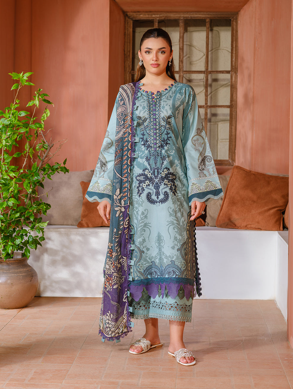 Jade | Cambric 25 | URBANE EMBROIDERED CAMBRIC 25 PG by Jade - Designer Dress  - Type : Ladies Clothes - Available at Libayah - 100% Original 