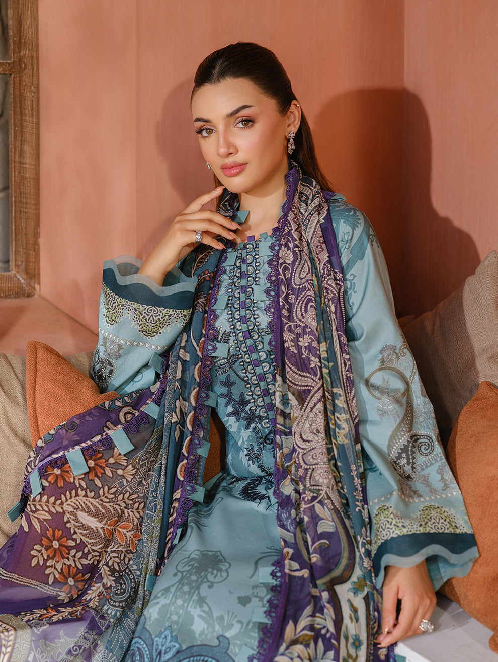 Jade | Cambric 25 | URBANE EMBROIDERED CAMBRIC 25 PG by Jade - Designer Dress  - Type : Ladies Clothes - Available at Libayah - 100% Original 