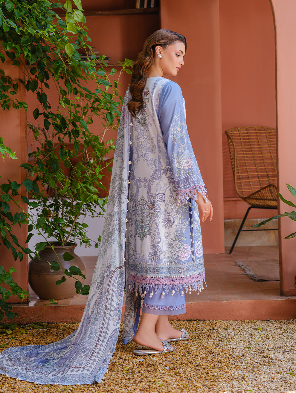 Jade | Cambric 25 | URBANE EMBROIDERED CAMBRIC 25 LB by Jade - Designer Dress  - Type : Ladies Clothes - Available at Libayah - 100% Original 
