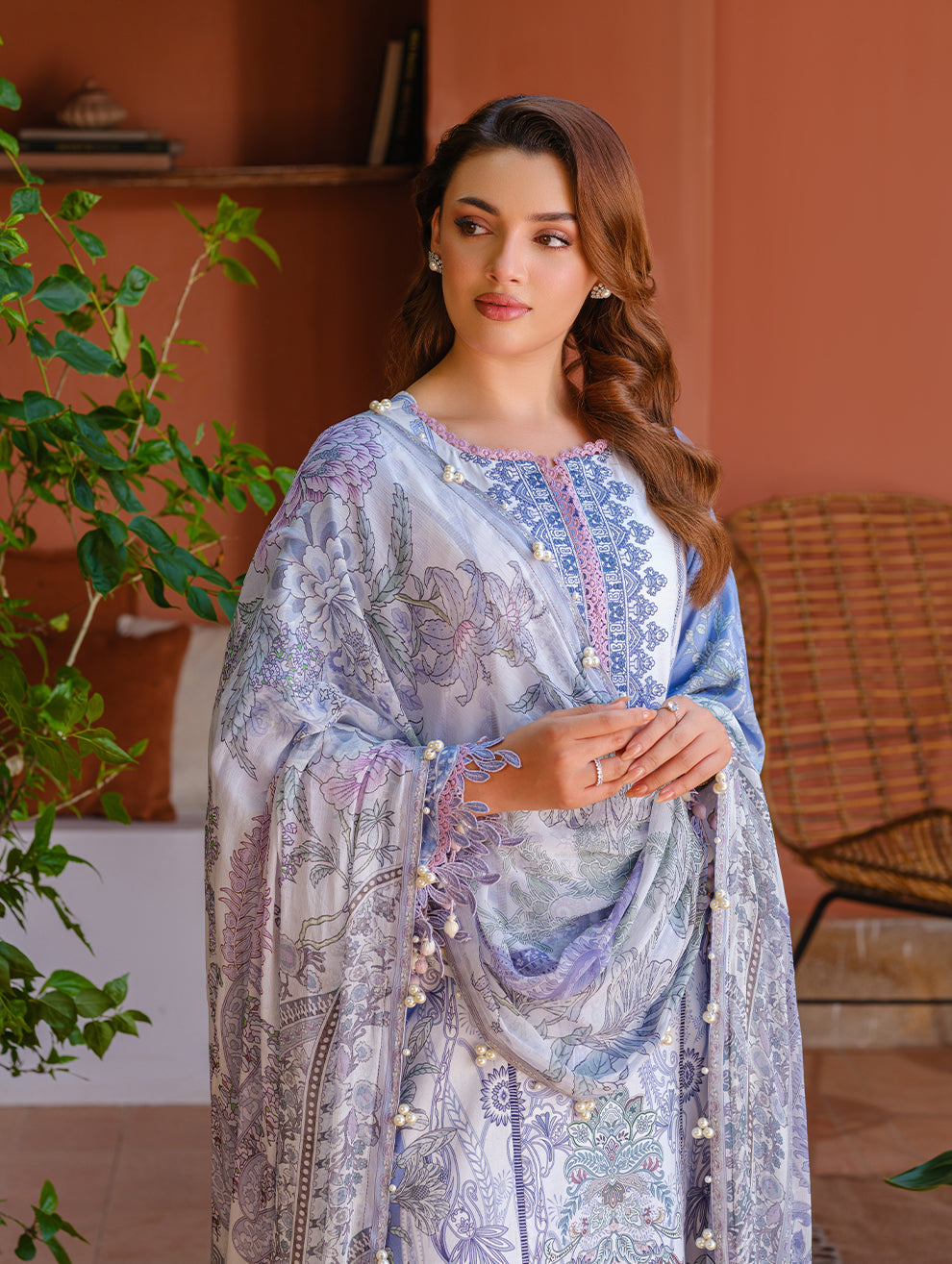 Jade | Cambric 25 | URBANE EMBROIDERED CAMBRIC 25 LB by Jade - Designer Dress  - Type : Ladies Clothes - Available at Libayah - 100% Original 