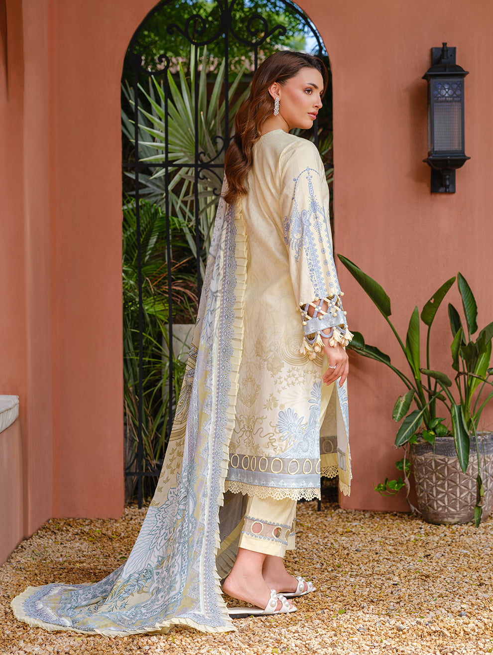 Jade | Cambric 25 | URBANE EMBROIDERED CAMBRIC 25 T by Jade - Designer Dress  - Type : Ladies Clothes - Available at Libayah - 100% Original 