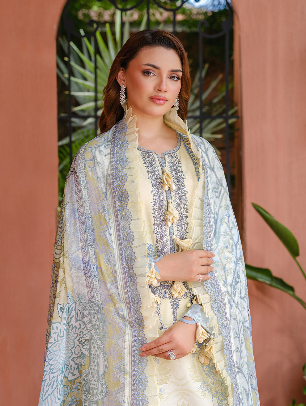 Jade | Cambric 25 | URBANE EMBROIDERED CAMBRIC 25 T by Jade - Designer Dress  - Type : Ladies Clothes - Available at Libayah - 100% Original 