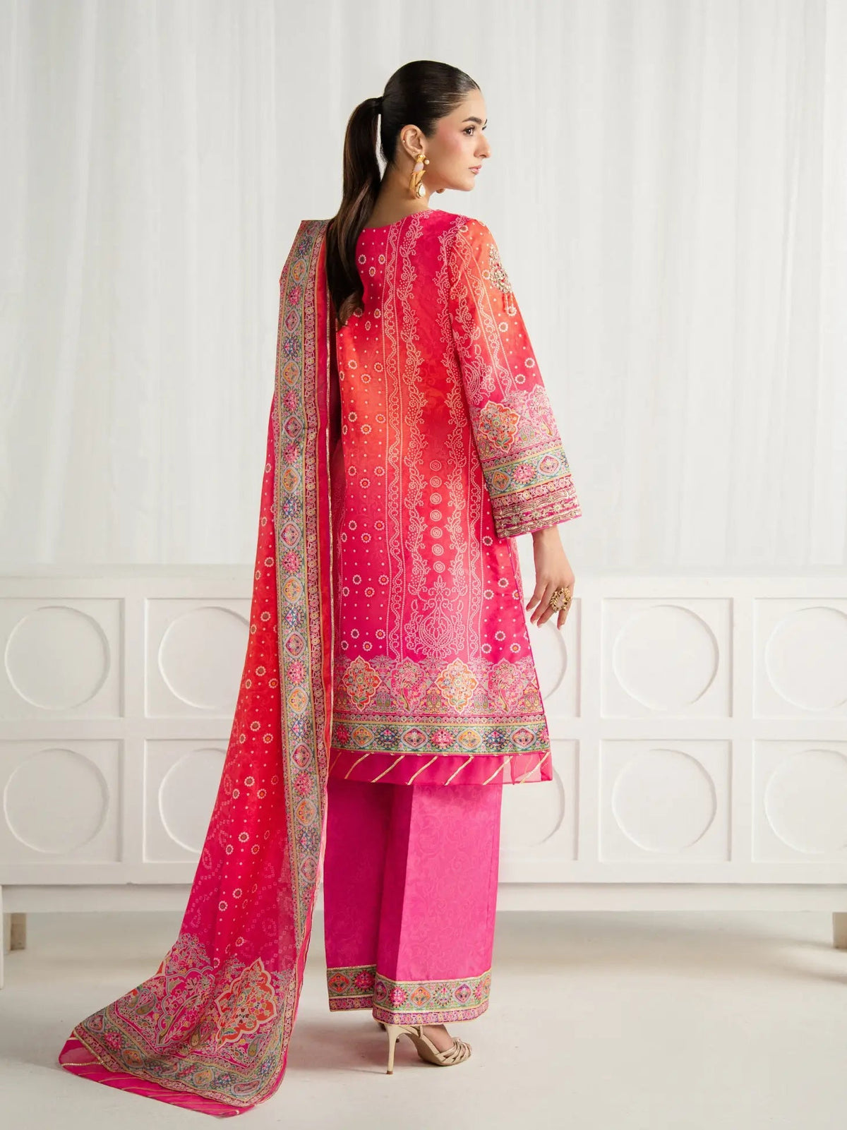 Gulaal | Aira Printed Silk | Marigold Dusk by Gulaal - Designer Dress  - Type : Ladies Clothes - Available at Libayah - 100% Original 
