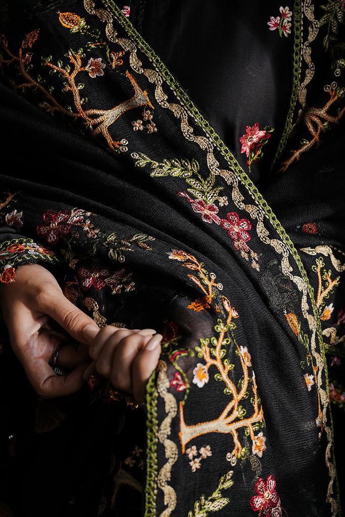 Cross Stitch | Satin De Luxe | RAVEN BLOSSOM by Cross Stitch - Designer Dress - Type: Luxury - Available at Libayah - 100% Original